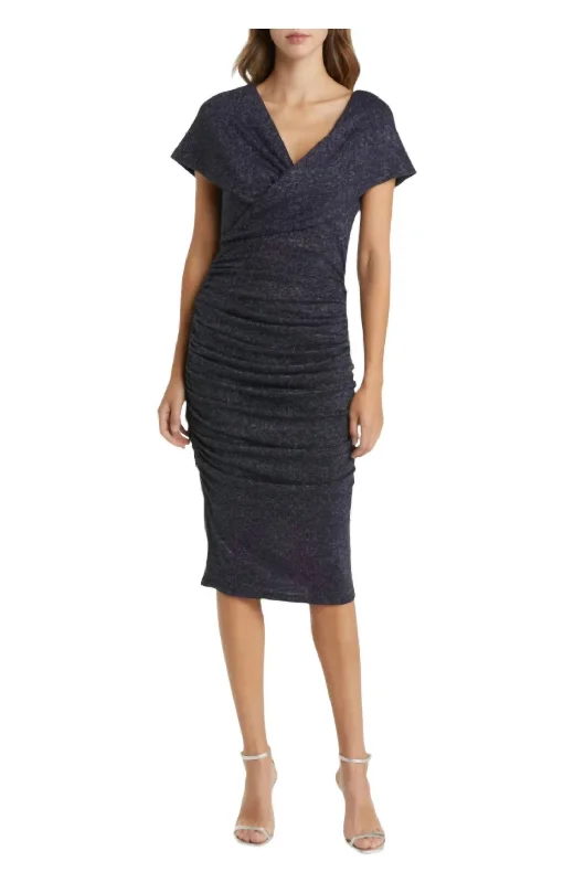 Plus-Size Women's Clothing Now On Sale For Chic Urban Styles Tawny Midi Dress In Nova