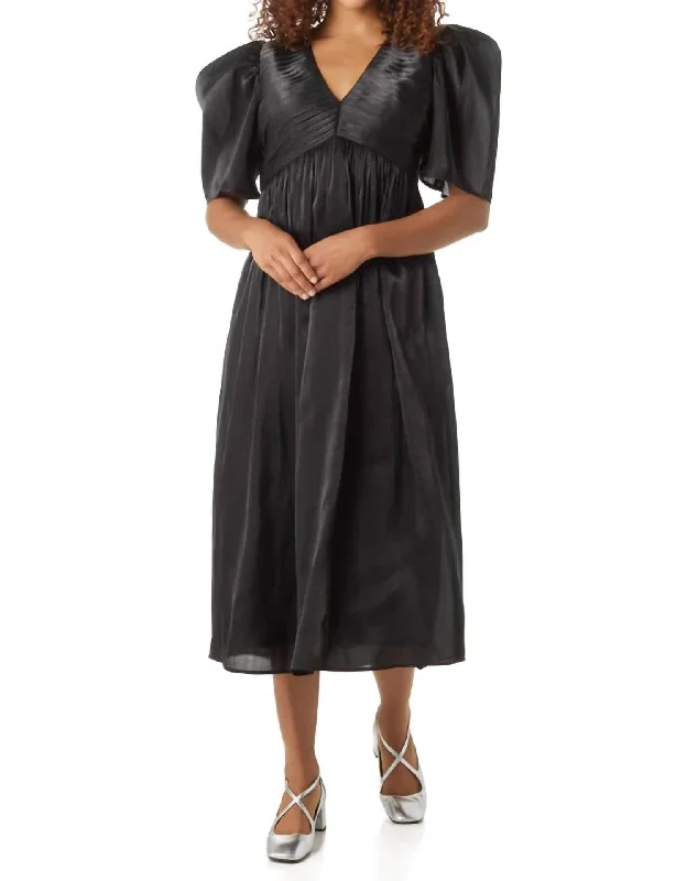 Women's Vintage Clothes Vintage Elegance Marley Midi Dress In Black