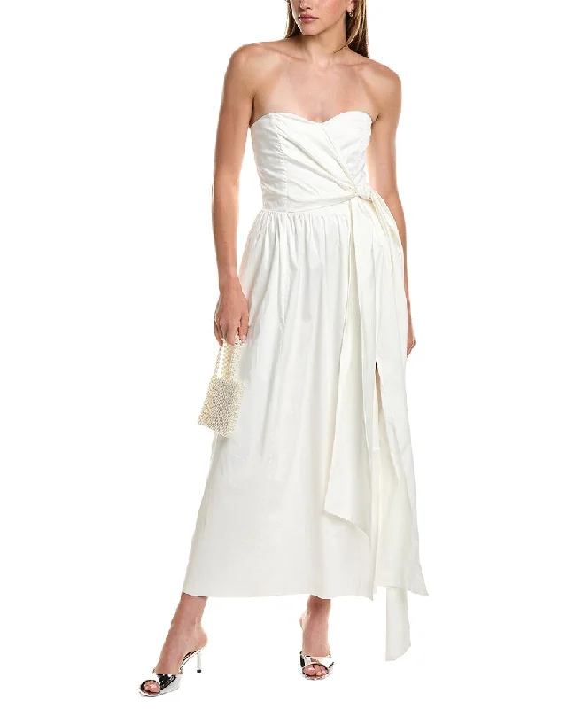 Women's Transitional Outfit Feminine Soft - Hued Look French Connection Florida Summer Strapless Maxi Dress