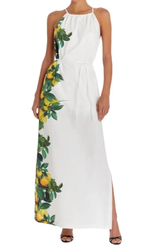 Women's Party Clothes Charming Silhouette Alicanta Maxi Dress In Lemonhead