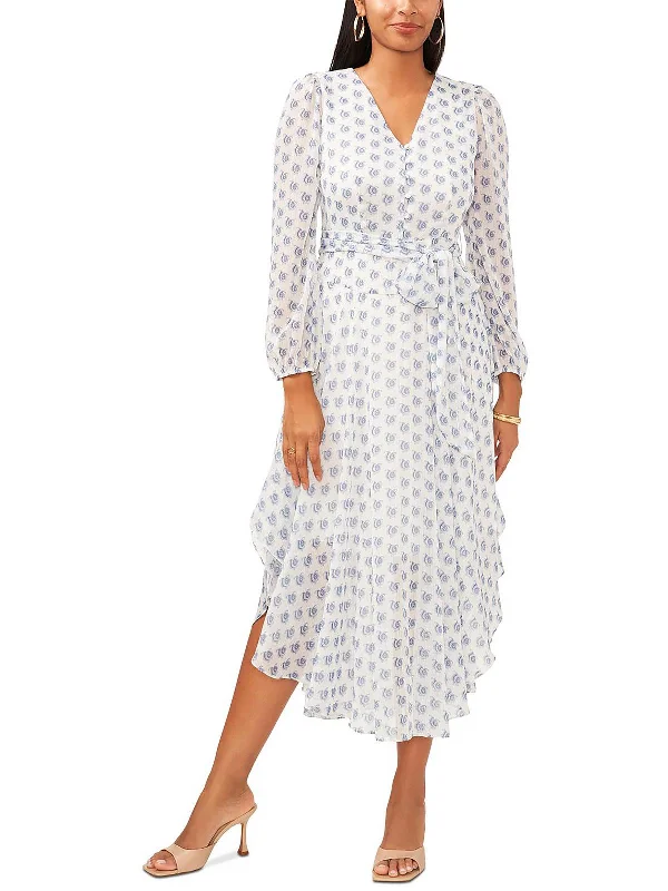 Women's Attire Limited - Edition Drops Womens Chiffon Printed Midi Dress