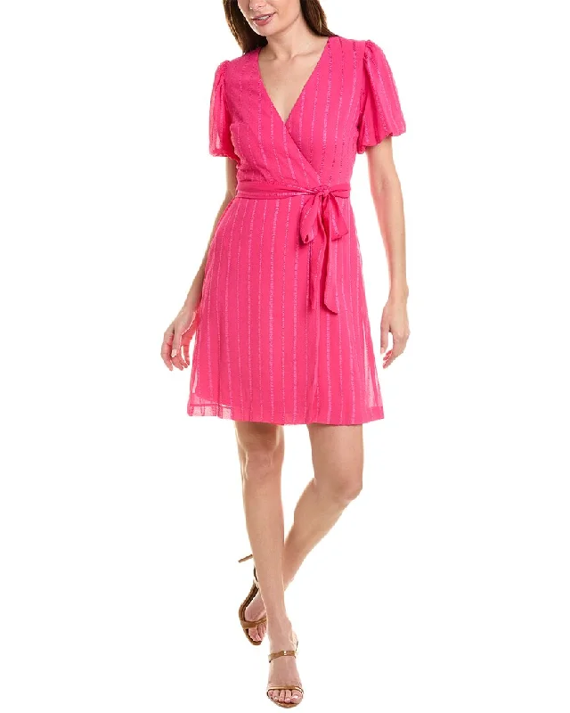 Women's Trendy Attire Feminine Allure Maison Tara Dobby Stripe Mini Dress