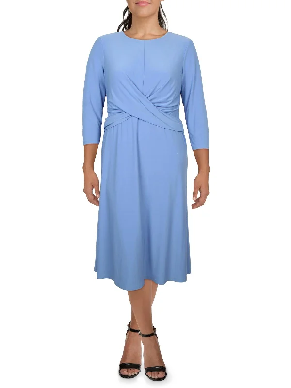 Women's High-Fashion Outfit Nordic Minimalist Home Look Womens Ruched Jersey Maxi Dress