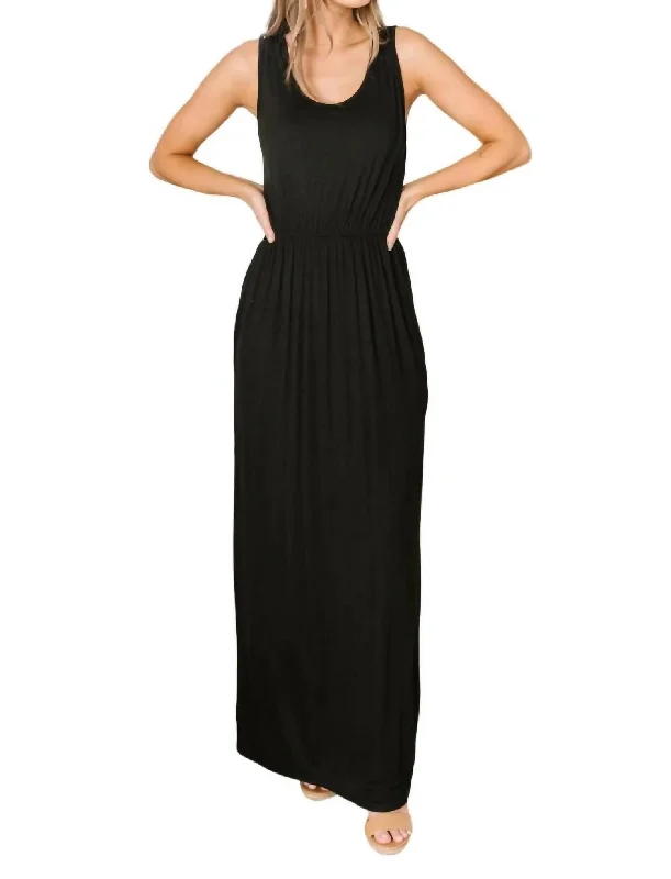 Women's Clothing Sets Modern Romance Summer Days Maxi Dress In Black