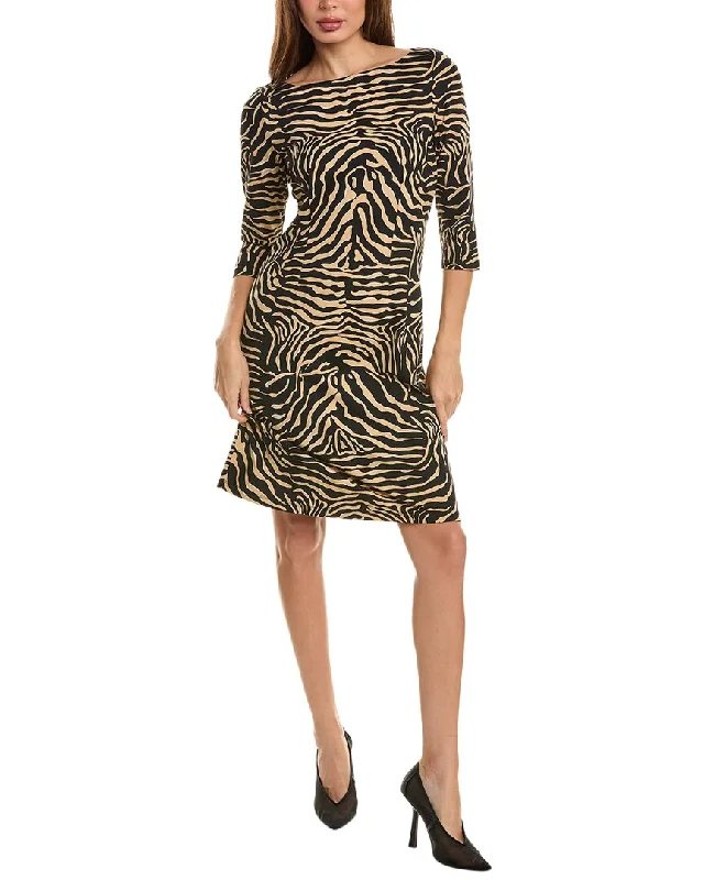 Women's Vintage-Inspired Outfit Grab Romantic Date - Night Styles Now J.McLaughlin Mari Boatneck Mini Dress