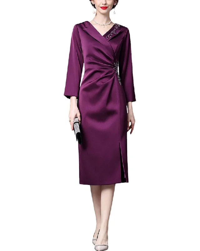 Women's Occasion Wear Clothing Dreamy Aesthetic Anette 3/4-Sleeve Midi Dress