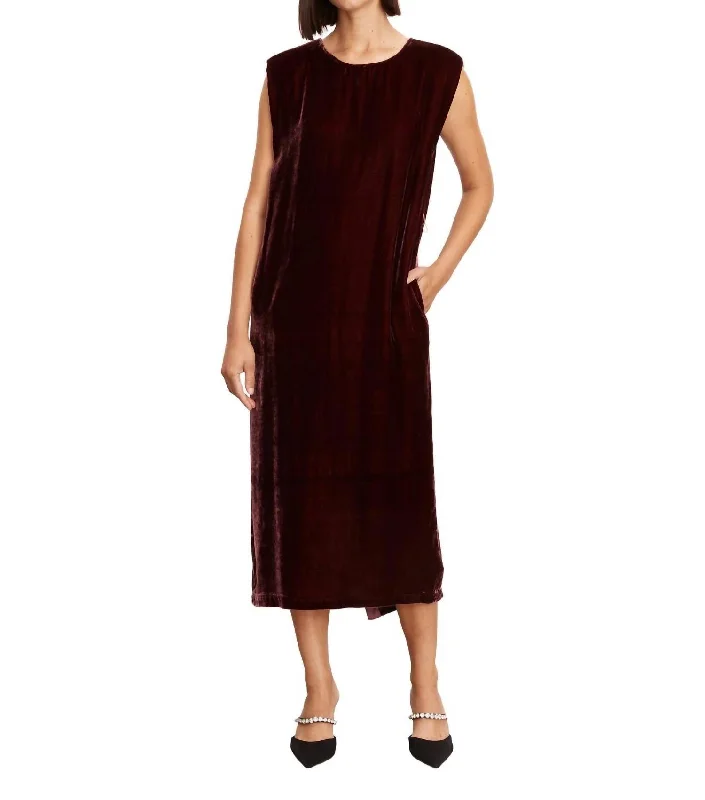 Women's Active Outfit For Fitness Big Savings On Minimalist Office Styles Kandace Maxi Dress In Wineberry