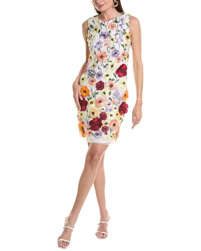 Women's Evening Attire Floral Style Nicole Miller Embroidered Mini Dress