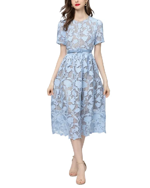 Women's Casual Wear Clothes Romantic Detailing BURRYCO Midi Dress