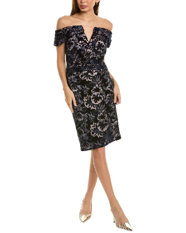 Women's Charming Outfit For Events Limited - Stock Tadashi Shoji Printed Mini Dress