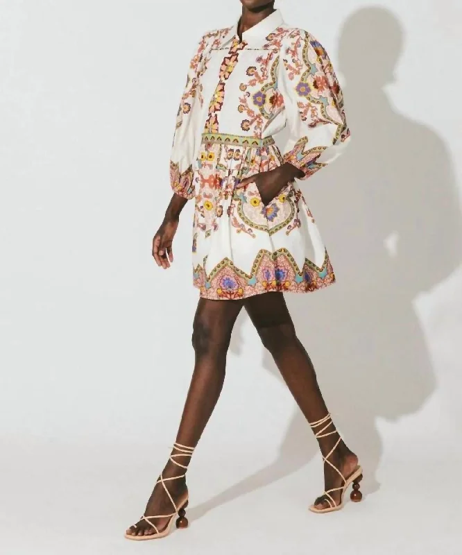 Women's Trendy Clothes Vibrant Prints Leigh Mini Dress In Lagos Print