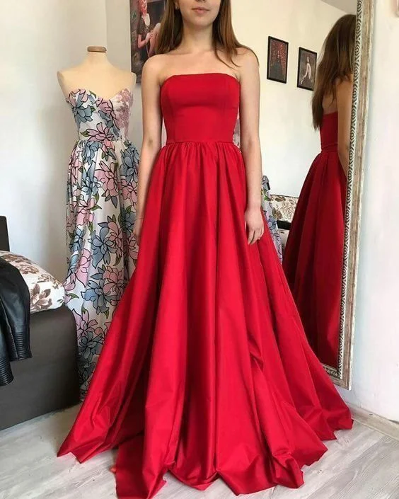 Women's Clothing And Garments Sets Elegant Contour Charming Prom Dress Saint Evening Dress Strapless Prom Dresses A-Line Formal Dresses Cheap Prom Gowns  cg4248