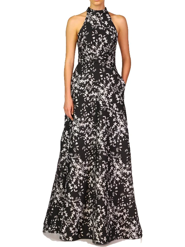 Affordable Women's Clothing Now On Sale For Chic Urban Styles Womens Floral Halter Evening Dress