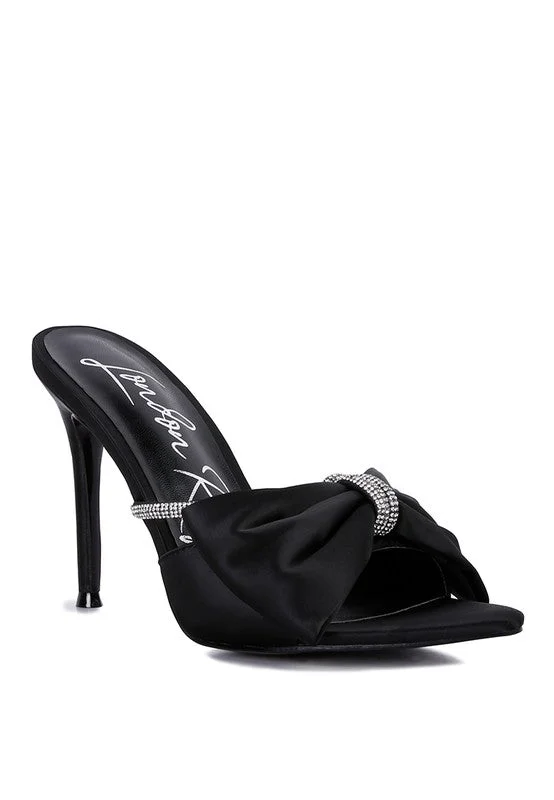 Women's Work Outfit For The Office Limited - Edition Drops High Tea jewel Strap High Heeled Satin Sandal