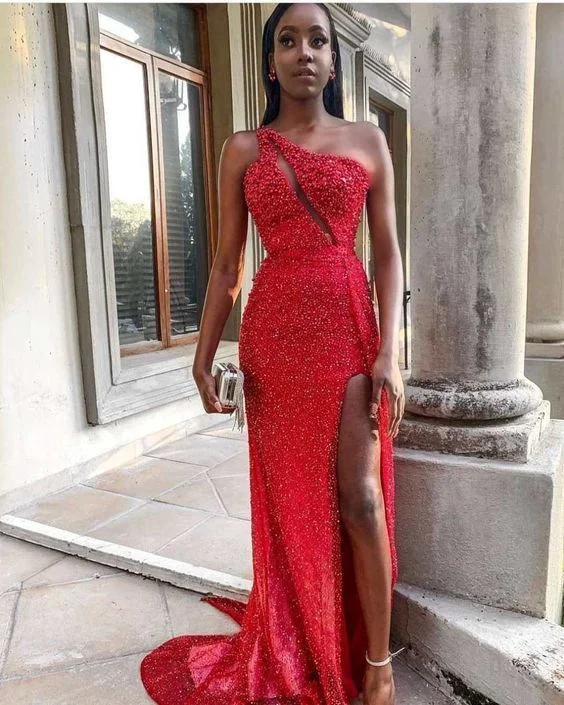 Comfortable Women's Clothes Luxe Layering Red long prom dress Red sleeveless evening gown    cg14237