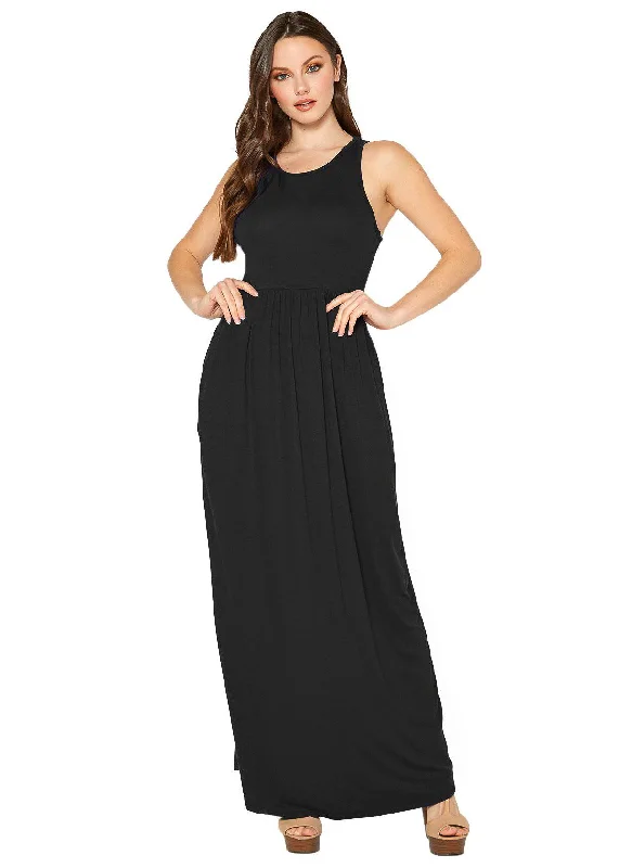 Women's Activewear Attire Great Deals On Ethnic Cultural Wear Womens Sleeveless Pleated Maxi Dress