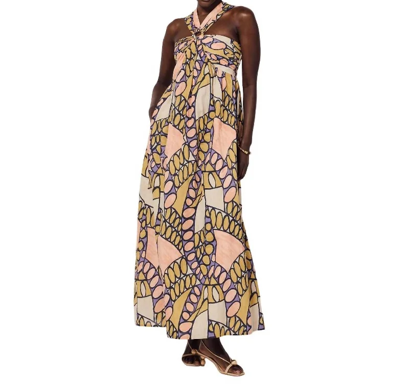 Women's Evening Garments Subtle Sophistication Zola Maxi Dress In Saguaro Print