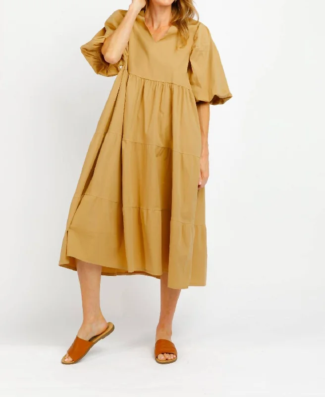 Women's Clothes And Garments Classic Charm Sonora Maxi Dress In Camel