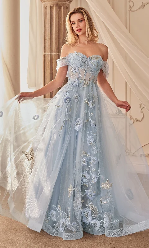 Comfortable Garments For Women Refined Look Long Blue Prom Ball Gown: Andrea and Leo A1246