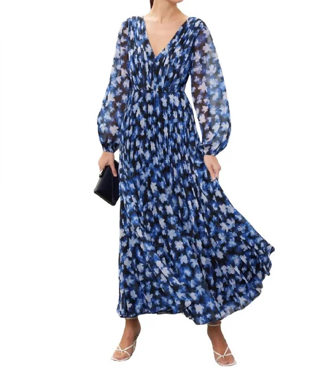 Women's Vacation Garments Vintage Elegance Melanie Maxi Dress In Blue