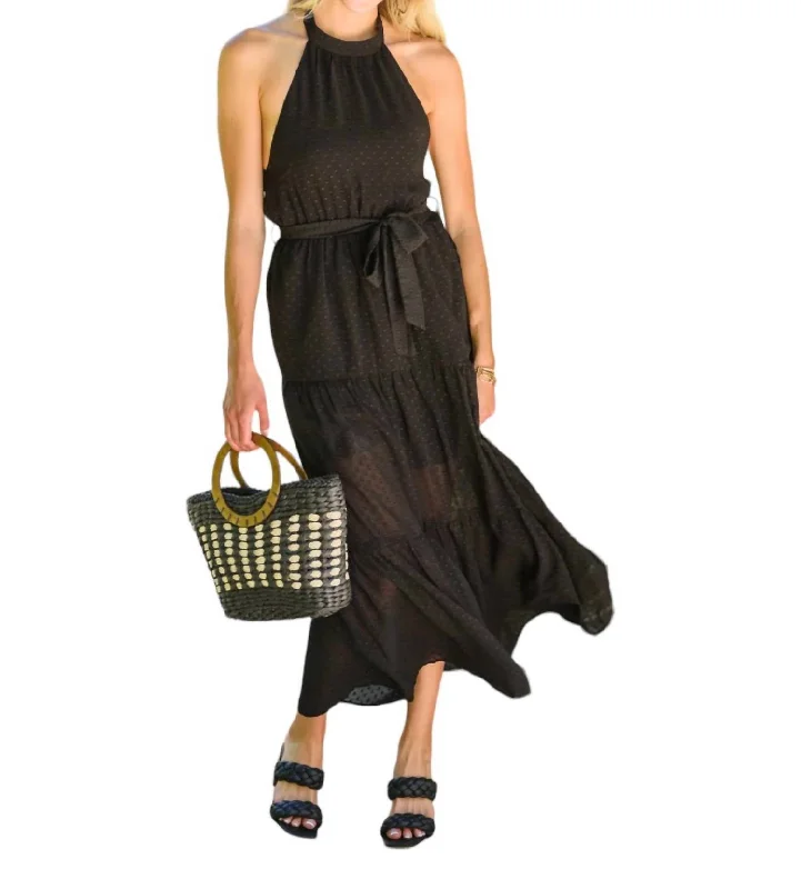 Women's Seasonal Apparel Save On Classic Elegant Styles Check Mate Maxi Dress In Black