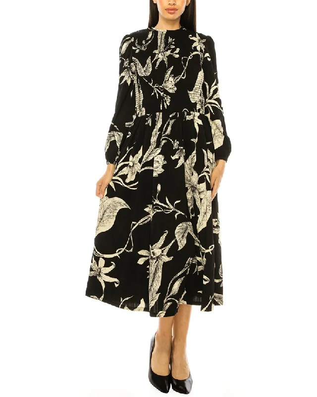 Chic Women's Garments Romantic Date - Night Ensemble YAL New York Floral Printed Dress