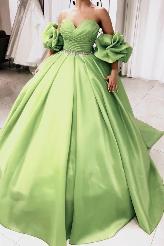 Women's Outdoor Activity Garments Refined Simplicity Unique Green Ball Gown 15 Dress for quinceanera  Y4497