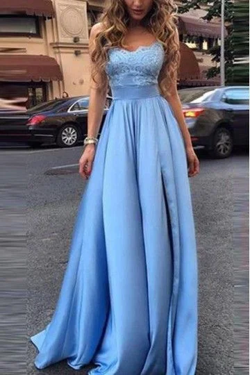 Women's Holiday Clothing Soft Textures Sexy Evening Dress,Prom Dress With Ruffles,Appliques Prom Gown cg1254