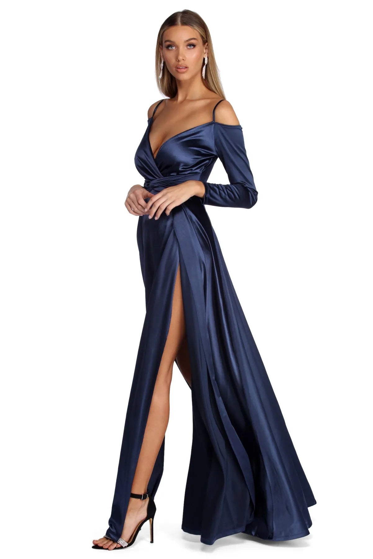 Luxury Women's Clothing Classic Appeal Annie Formal Knot Satin Dress