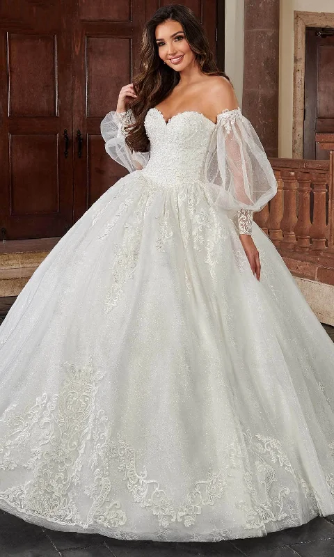 Women's Clothing Sets Graceful Cut Rachel Allan Bridal Rb6114 - Applique Ballgown