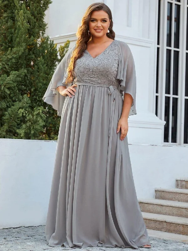 Women's Elegant Garments Dreamy Draping Formal Long Plus Size Dress Sale