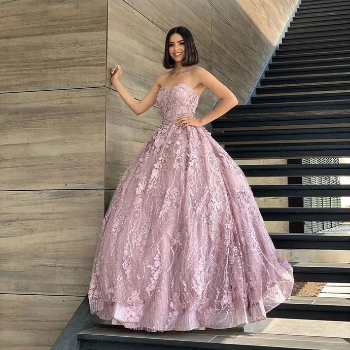 Modern Women's Outfit Casual Weekend Relaxed Style Sweetheart Ball Gown, Long Prom Dress, Prom dress   cg15238