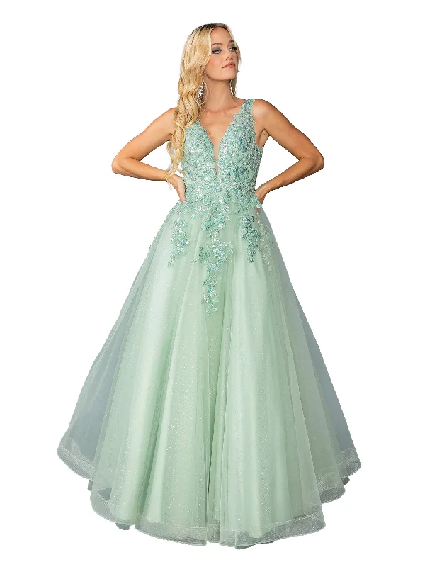 Women's Trendy Garments Polished Finish Pastel Long Prom Ball Gown: Dancing Queen 4430