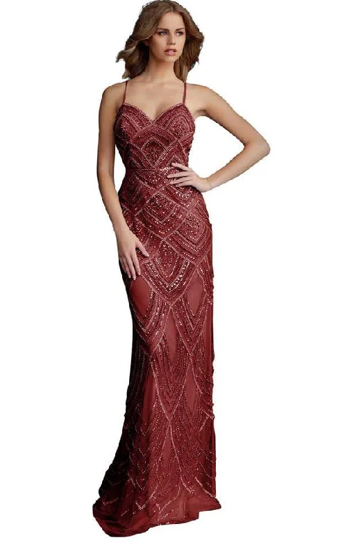 Fashionable Women's Clothing Formal Outfit Jovani 60653 Long Formal Sequin Prom Dress