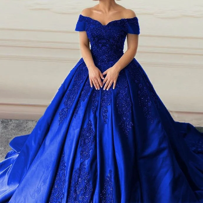 Comfortable Garments For Women Refined Simplicity ball gown off the shoulder lace long prom dress evening dress    cg14956