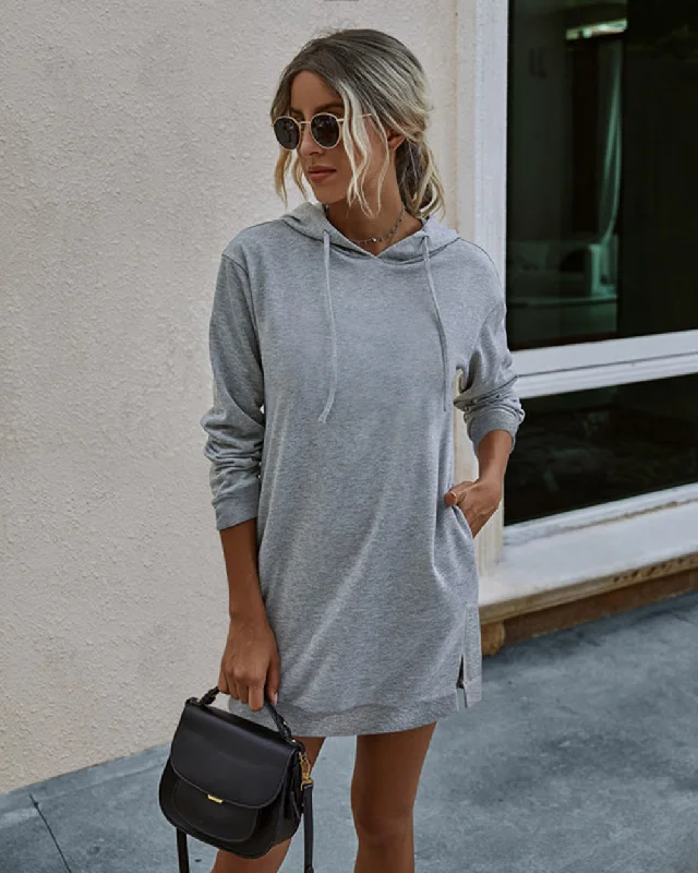 Women's Clothes And Apparel Luxury Style Gilly Pocketed Long Sleeve Knit Dress