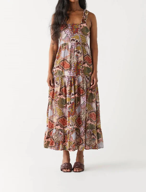 Women's Clothing Apparel Weekend Special Tiered Maxi Dress In Paisley