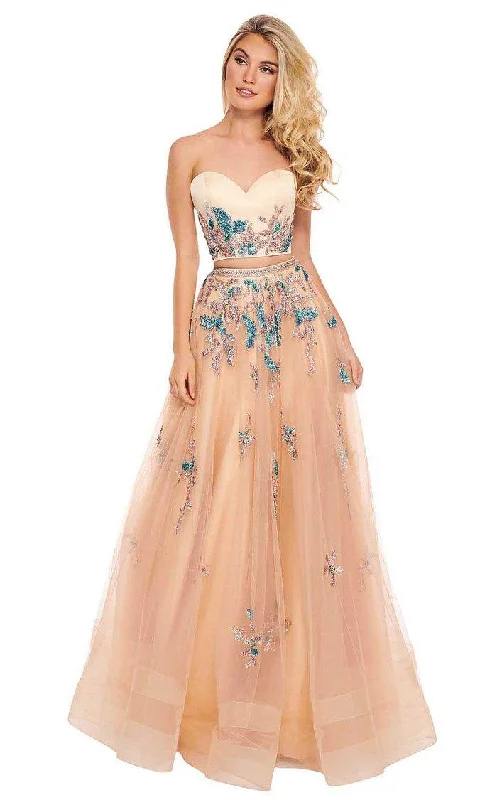 Comfortable Women's Clothing Mid - Season Sale Rachel Allan Prom Two Piece Long Ball Gown 6428