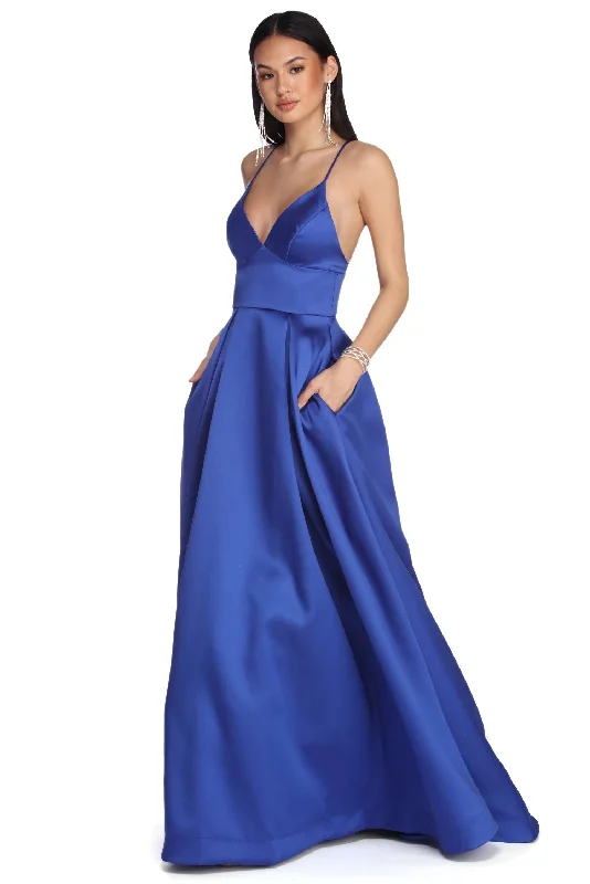 Charming Women's Garments Chic Urban Fashion Look Melody Formal Satin Ball Gown