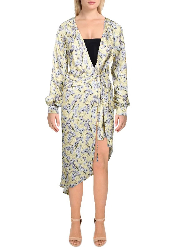 Charming Everyday Clothing For Women Effortless Style Meg Womens Floral Asymmetric Wrap Dress