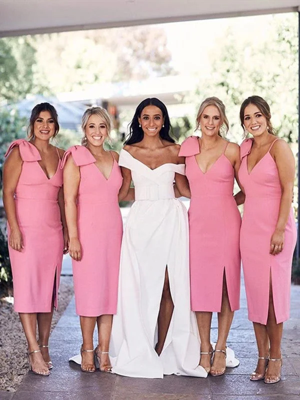 Women's Relaxed Outfit Classic Timeless Elegant Style V-neck Popular Bridesmaid Dresses, 2020 New Bridesmaid Dresses, Wedding Guest Dresses