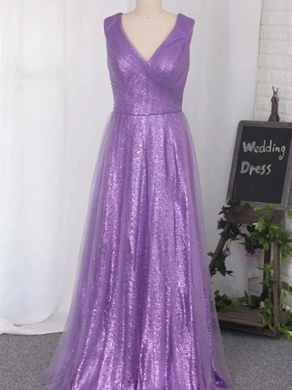 Fashionable Women's Outfit Disco - Inspired Retro Dance Look 2020 Newest Long Bridesmaid Dresses, Sequins Popular Wedding Guest Dresses