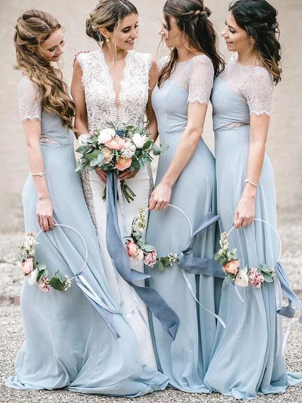 Sustainable Women's Clothing Romantic Flair Fancy Lace 2020 Long Bridesmaid Dresses, Newest Wedding Guest Dresses