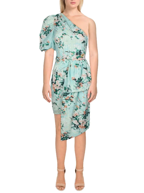 Women's Outfit For The Office Romantic Date - Night Ensemble Womens Floral-Print Midi Sheath Dress