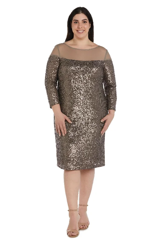 Classic Clothes For Women Big Savings On Minimalist Office Styles R&M Richards 2428W Short Plus Size Dress