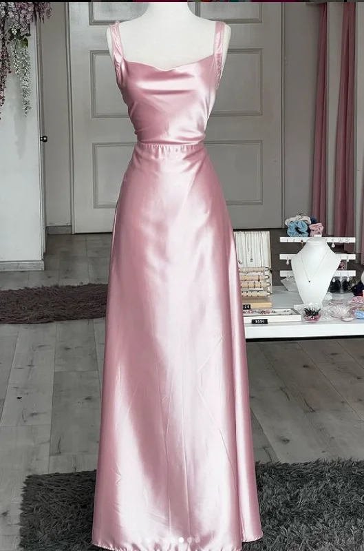 Women's Clothing And Garments Sets Modern Romance Classy Light Pink Sheath Long Prom Dress,Light Pink Formal Gown  Y4504