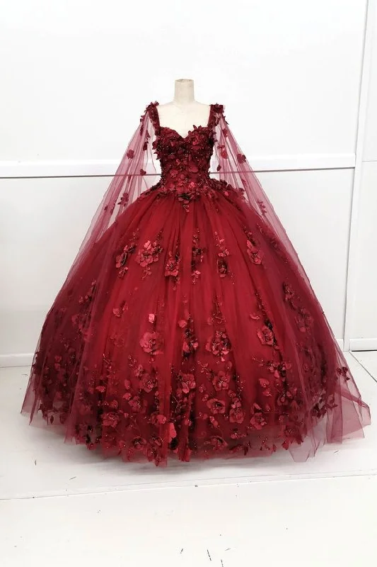 Women's Elegant Garments Luxury Comfort Sweetheart Quinceanera Dress 3D Flowers Sweet 15 16 Birthday Party Dress Ball Gown Y4515