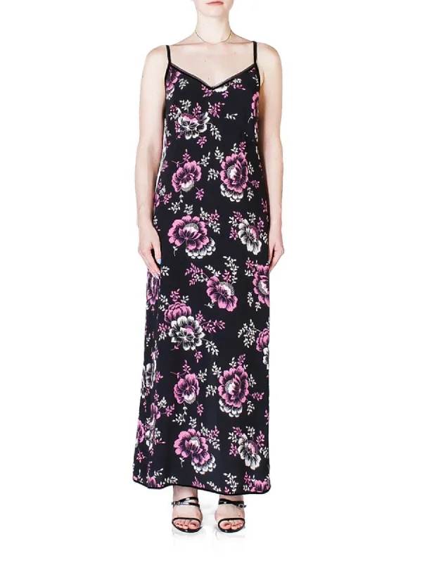 Affordable Women's Outfit Chic Allure Bandana Floral Dress In Black With Floral