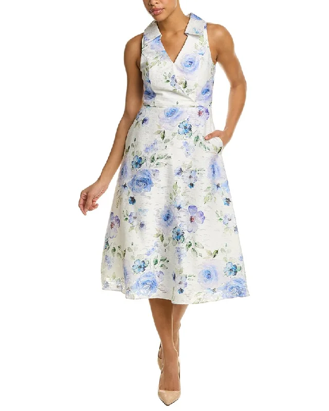 Chic Clothing For Women Vintage Look Adrianna Papell Floral A-Line Dress