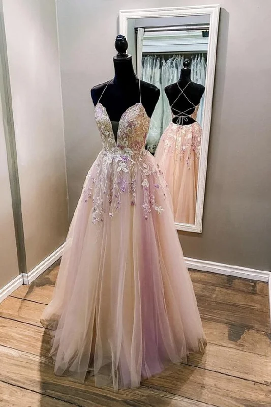 Women's Seasonal Garments Bold Patterns Stylish tulle lace long ball gown dress formal dress Prom Dress    cg19312